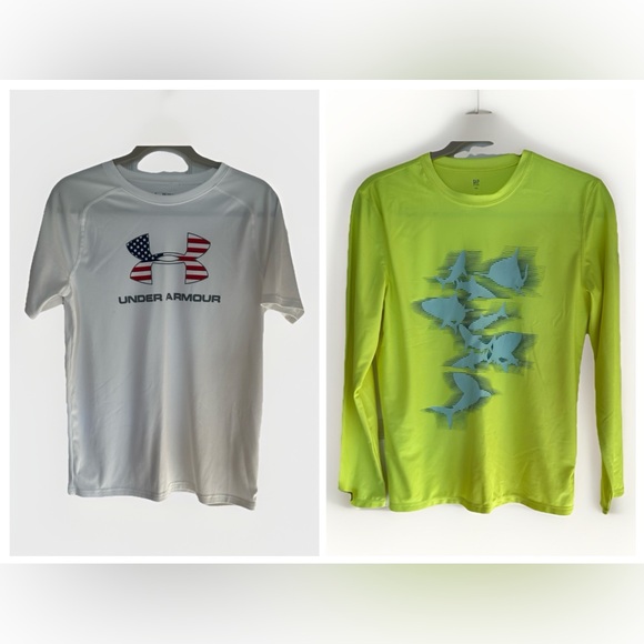 GAP Other - Kids Summer Bundle! GAP Kids Neon Shark & Under Armour Rash Guard Shirtd
